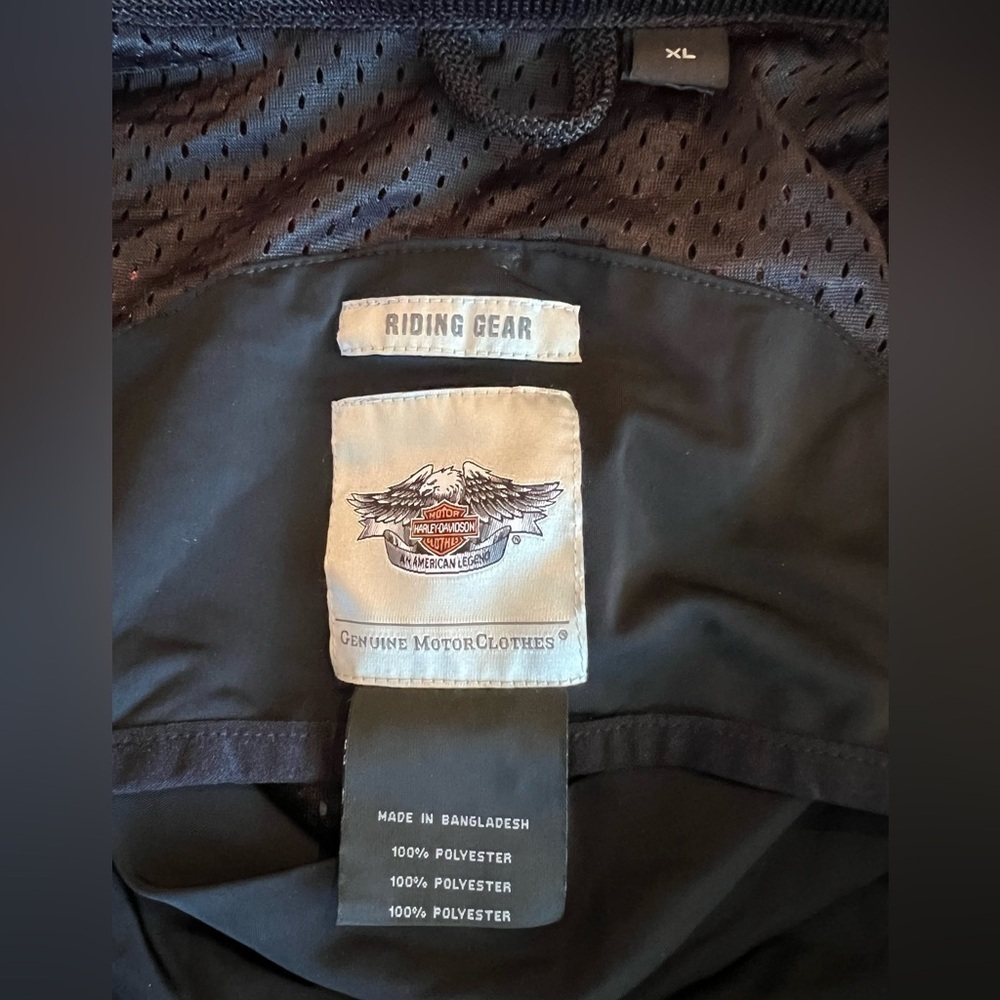 Women’s XL Harley Davidson Black and Red Riding Jacket, EUC, HD, Hog, biker - Picture 11 of 14